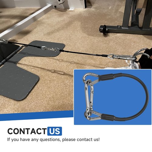 MUGLFPT (2-Pack 10" Gym Cable Extender with Carabiners, Compatible with Bowflex Home Gym Attachments for LAT Pulldown, Triceps Pushdown, and Leg Extension Machine – Thick 0.2"