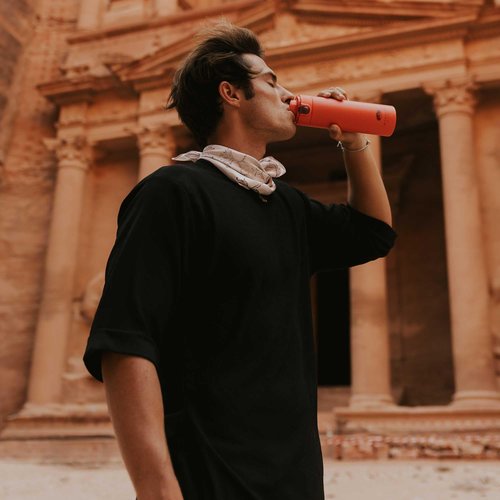 GSI Outdoors Microlite 500 Flip Vacuum Insulated Bottle, Lightweight, Stainless Steel Travel Mug, Leakproof Flip Lid, Hot & Cold Thermos for Hiking & Outdoor, Jade, 17 oz