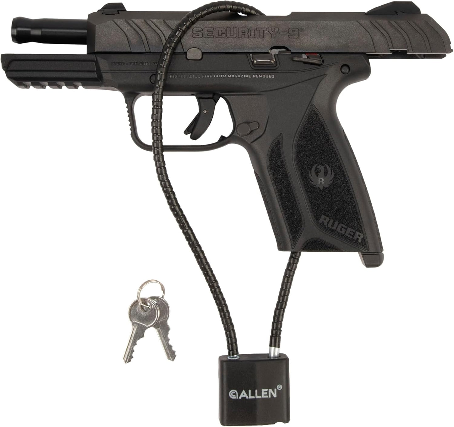 Allen Cable Gun Lock for Shotguns, Rifles & Handguns (2 Keys)