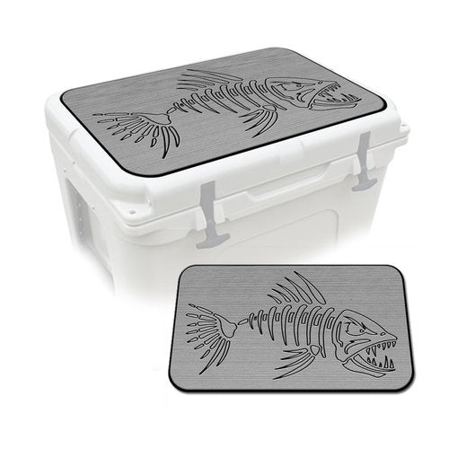 USATuff SeaDek EVA Mat Cooler Pad fits YETI 65 Tundra | Peel & Stick Application | Non Slip Comfort Accessories - Bonefish Skeleton (StormGray-Black)