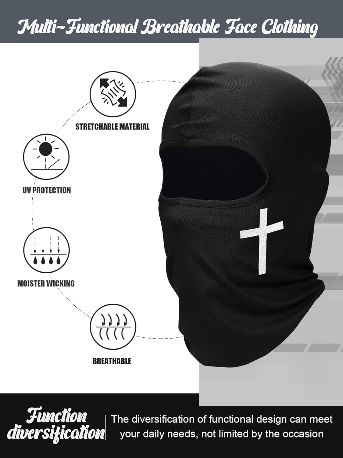 6 Pcs UV Protection Ski Mask Balaclava | Summer Full Face Cover for Men & Women