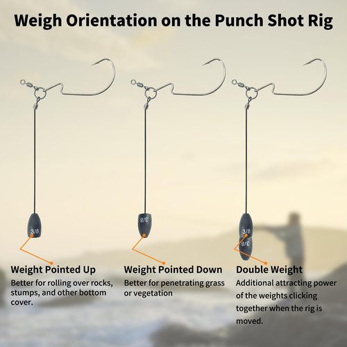 Tokyo Style Punch Shot Making Accessories - Drop Shot Punch Rig Kit Including Tungsten Weights, EWG Hooks and Swivels for Bass Fishing