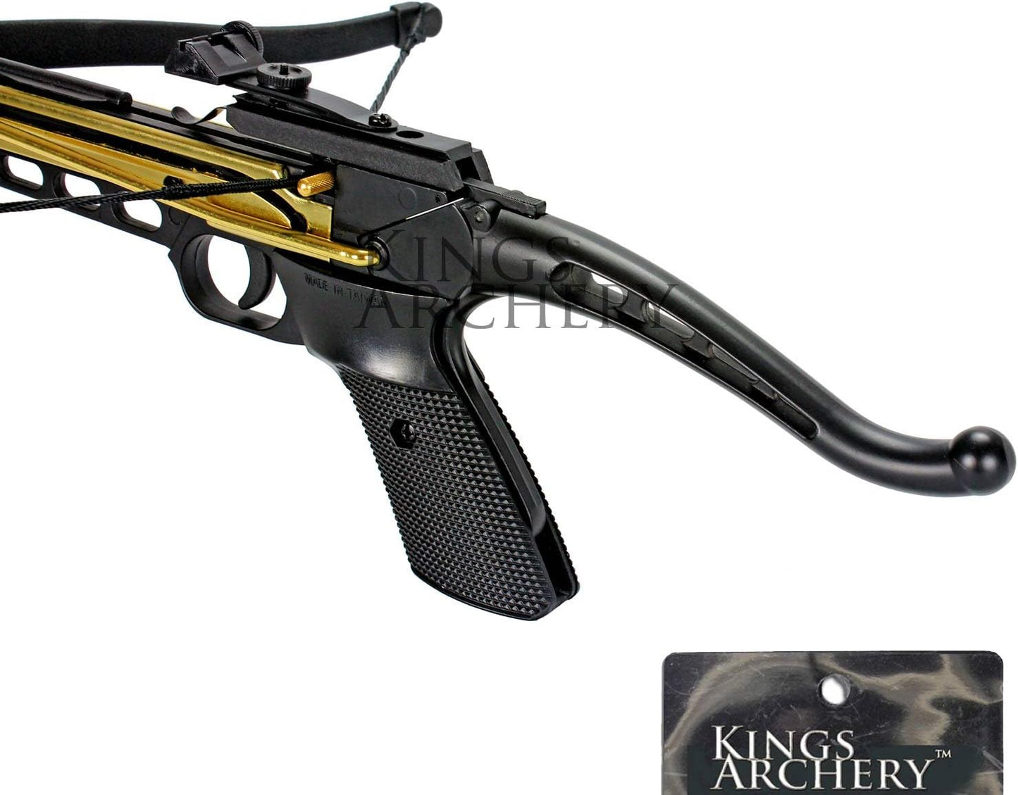 Crossbow Pistol Self Cocking 80 LBS with Adjustable Sights, Aluminum Arrow Bolts, and Safety Feature