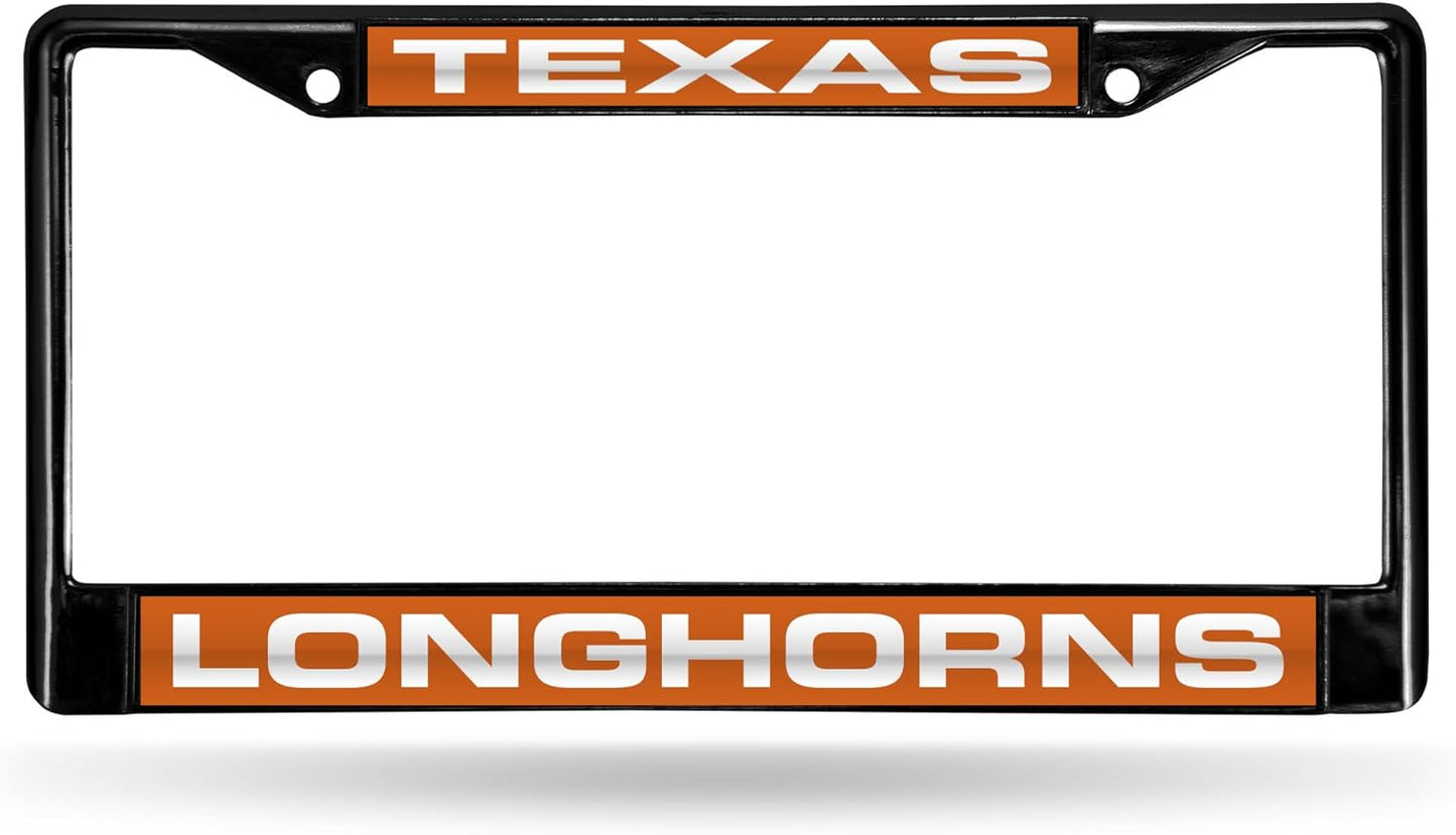 NCAA Black Laser Cut Chrome License Plate Frame for Car/Truck/SUV - 12x6" Auto Accessory