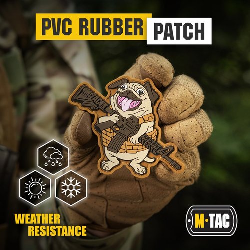 M-Tac Morale Patch - PVC 3D Funny Military Tactical Patch - Tactical Cool Army Meme Patches for Vest, Backpacks, Hats - Hook and Loop Patches (Dog Rex)