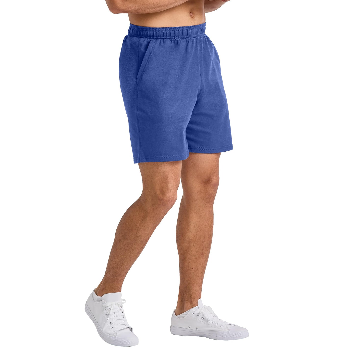 Hanes Men's Originals Cotton Shorts with Pockets, Pull-on Jersey Gym Shorts, 7"