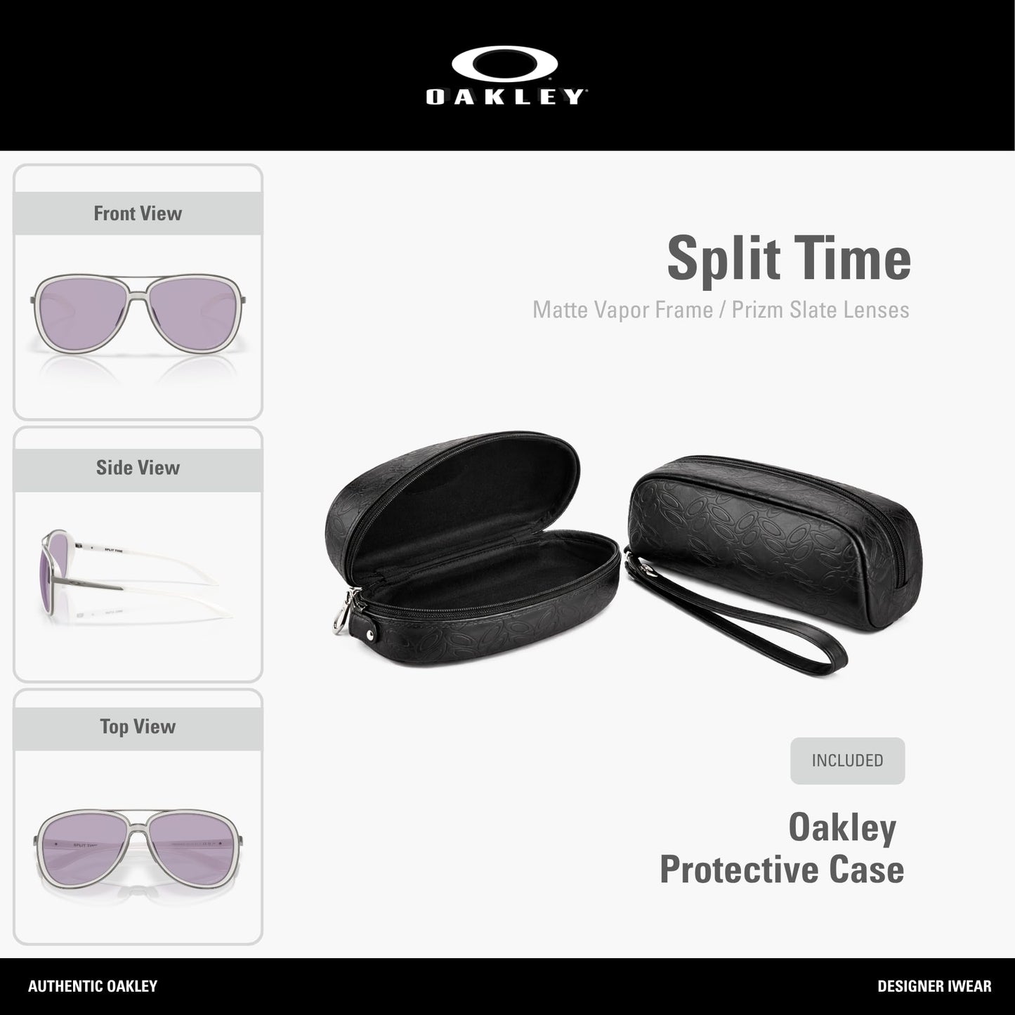 Oakley Woman Sunglasses Matte Vapor Frame, Prizm Slate Lenses, 58MM