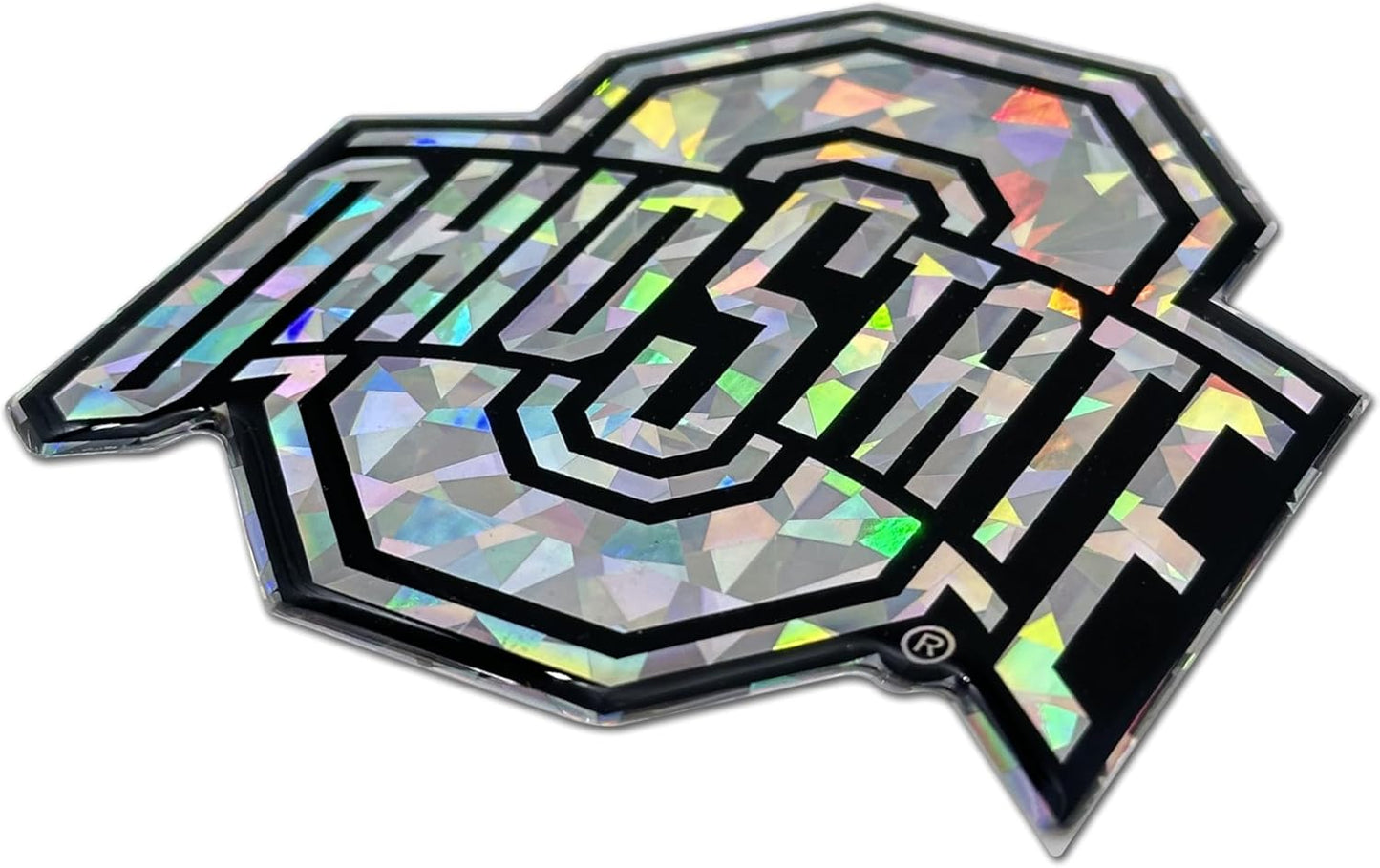 Elektroplate Officially Licensed Ohio State Silver Reflective Decal | Premium 3D Doming All Weather Sticker for Car, Water Bottle, Laptop, Window, Cooler, Bumper, Toolbox, Phone | Made in The USA