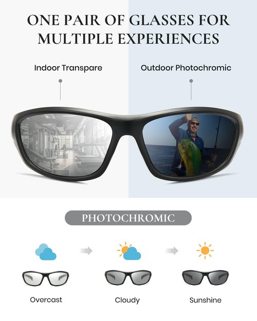 Marino Bonatti Fishing Sunglasses for Men Polarized UV400 Fishing Glasses to See Fish in Water Sports Sun Glasses MBP1003