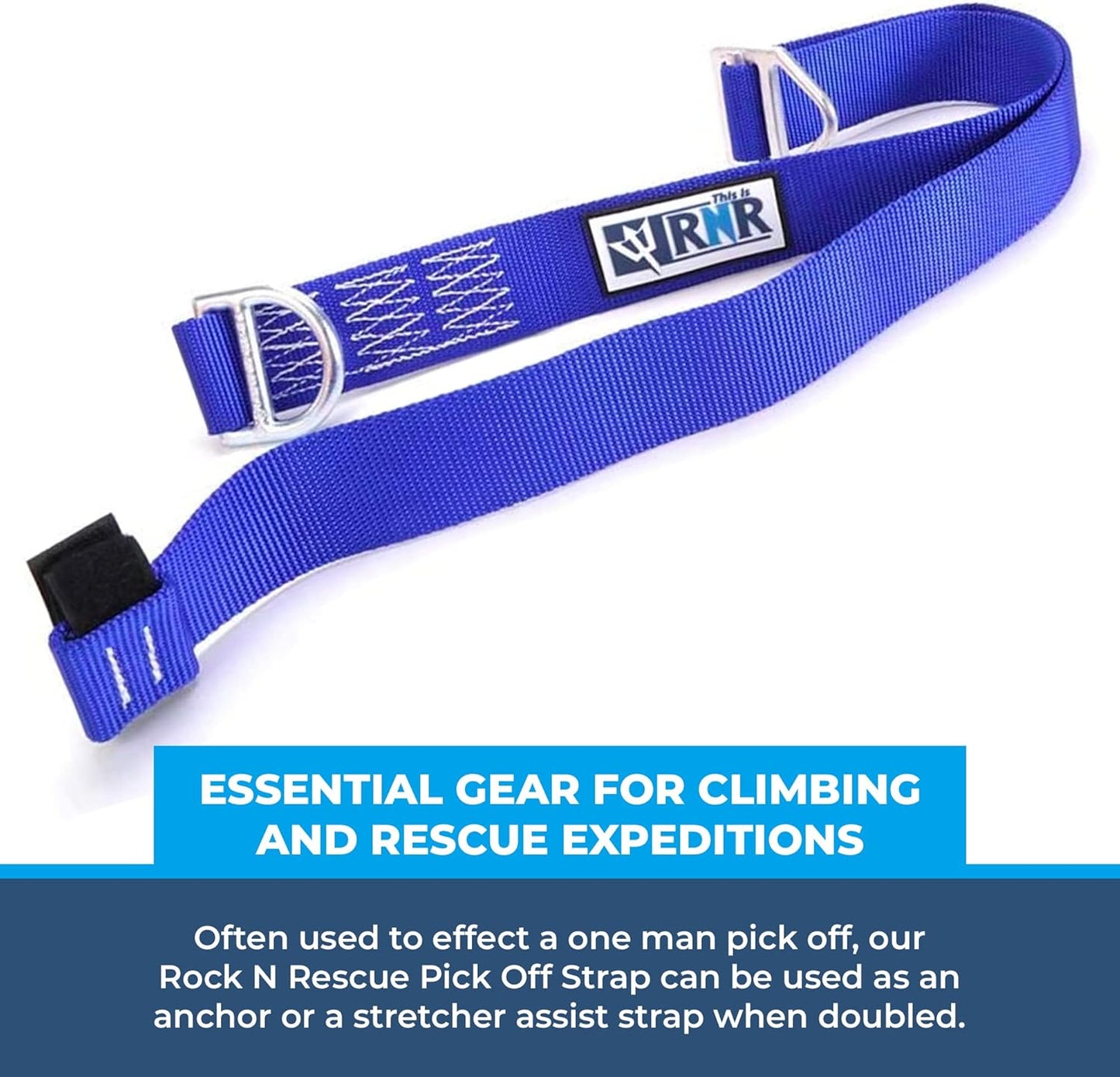 Rock-N-Rescue Pick Off Strap - Mountaineering and Rock Climbing Accessories, Firefighting and Rescue Gear, Adjustable Sling, Customizable Length
