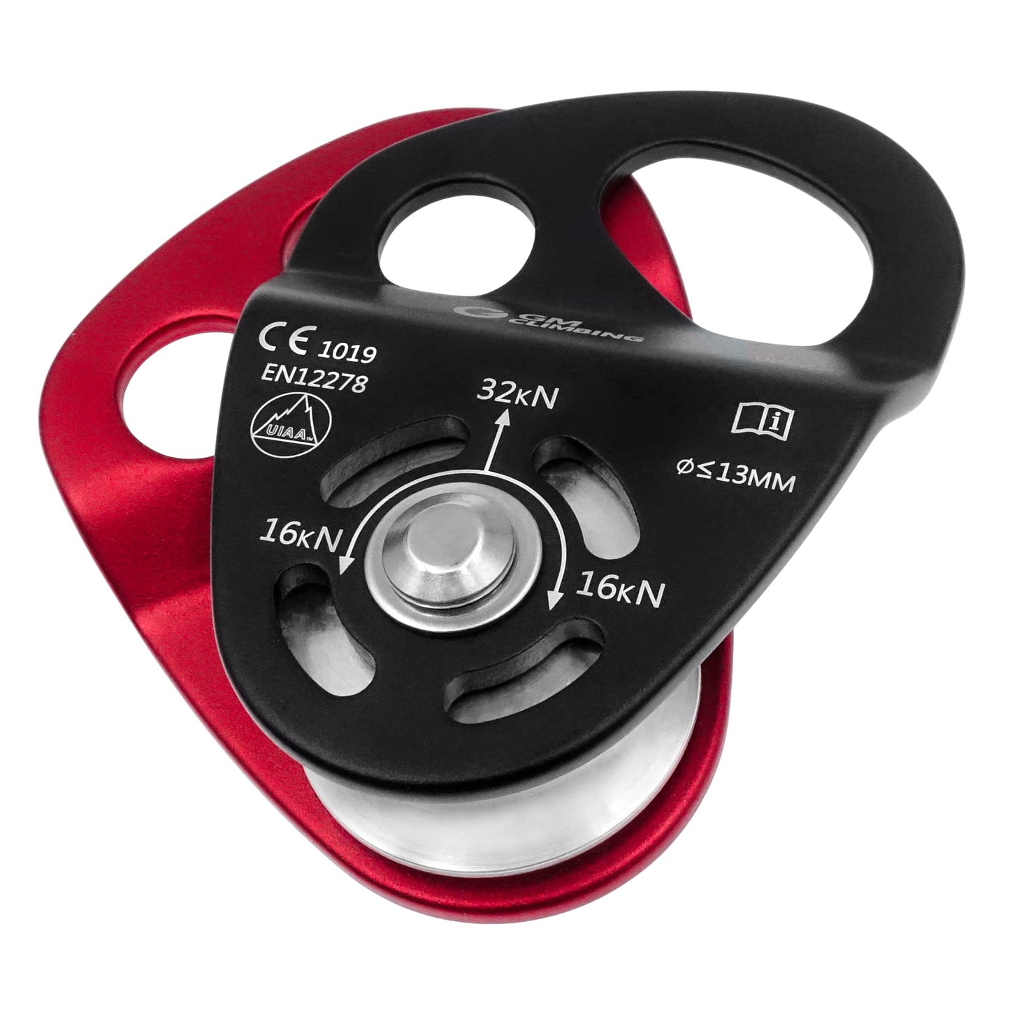 GM CLIMBING 32kN Double Tie-in Hitch Pulley Self-lubricating Bushing CE UIAA Certified Hitch Tender Advance Prusiks for Arborist Tree Climbing Positioning Lanyards Pack of 2