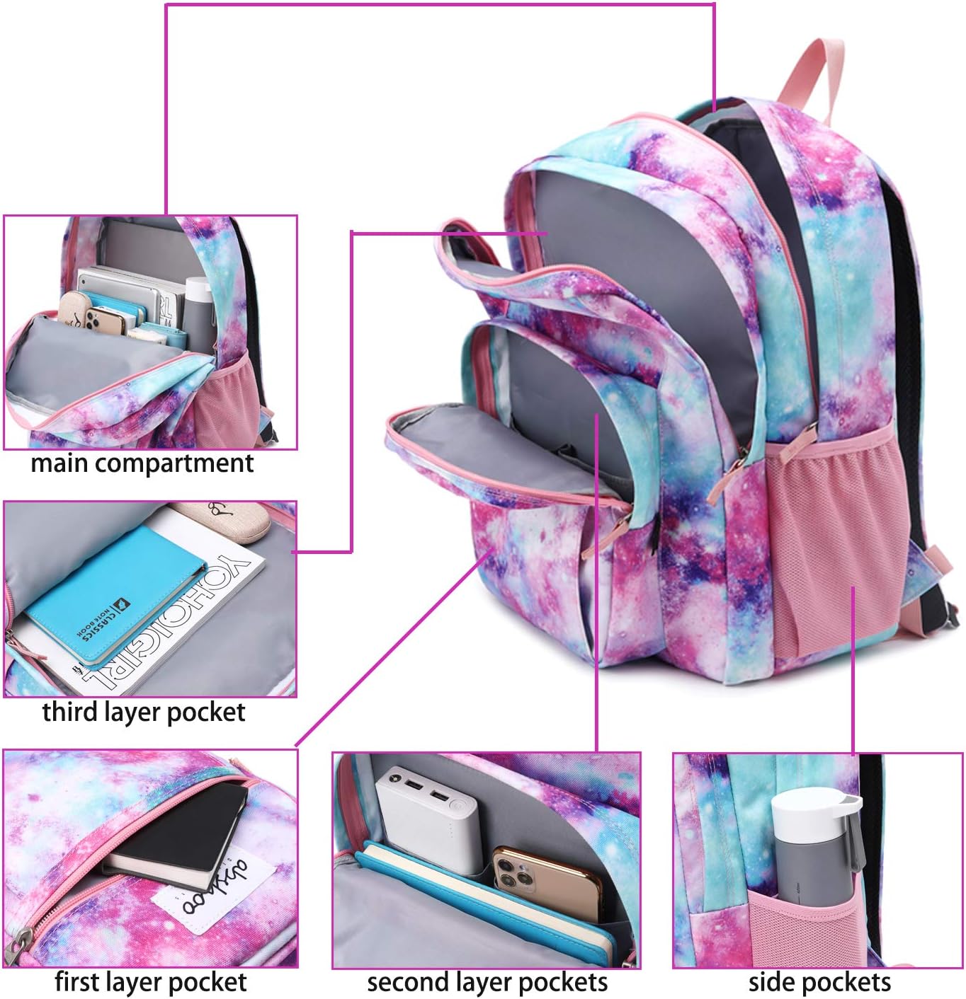 abshoo Classical Basic Travel Backpack For School Water Resistant Bookbag