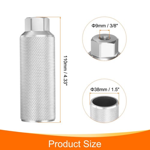 HARFINGTON 2 Pairs Bike Pegs Aluminum Alloy Rear Stunt Pegs Anti-Skid Back Seat Stands Fit 3/8" Axles for Mountain Bike BMX, Silver