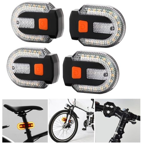Bike Tail Light with Turn Signal, USB Rechargeable Bicycle Rear Light for Cycling, Split, Wireless Remote Control Waterproof Bike Taillight