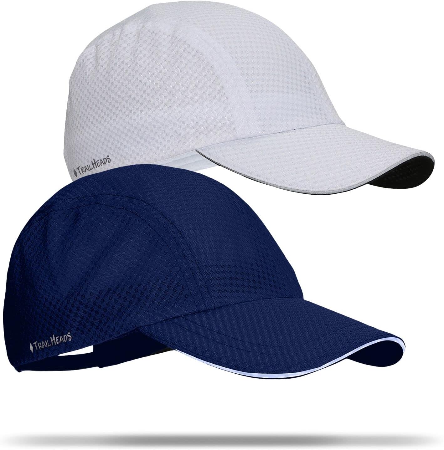 TrailHeads Performance Mens Running Hat - Lightweight, Quick Dry Workout Hats for Men - Athletic Sports Cap for Tennis, Gym