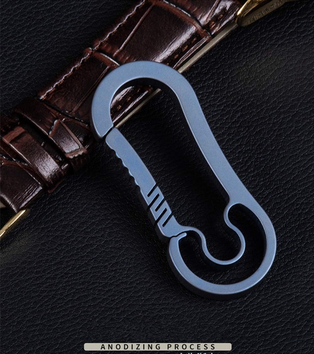 Ultralight Aviation Titanium Anti-Lost Keychain Carabiner Creative CNC Design Keychain 26mm Titanium Key Ring