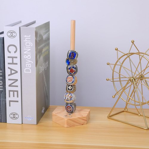 VEHONG 1 wooden championship ring storage rack, display rack, handicraft display cabinet, storage rack for sports enthusiasts to collect championship medals (c)