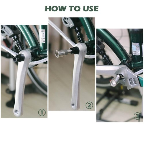 Thinvik Compact Crank Puller-Bike Crank arm Puller, Extractor for Crank, Repair Tool for Removing Crank