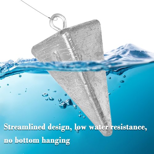 Zsrivk Fishing Weights Pyramid Sinkers Kit Bullet Fishing Weights Sinkers for Ocean Saltwater Surf Fishing Gear Tackle 1oz 2oz 3oz 4oz (1oz - 10pcs)