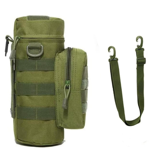 Molle Water Bottle Carrier Bag, Bottle Pouch Holder, Adjustable Shoulder Hand Strap Sling Neoprene Sleeve Sports Water Bottle Accessories for Hiking Travelling Camping