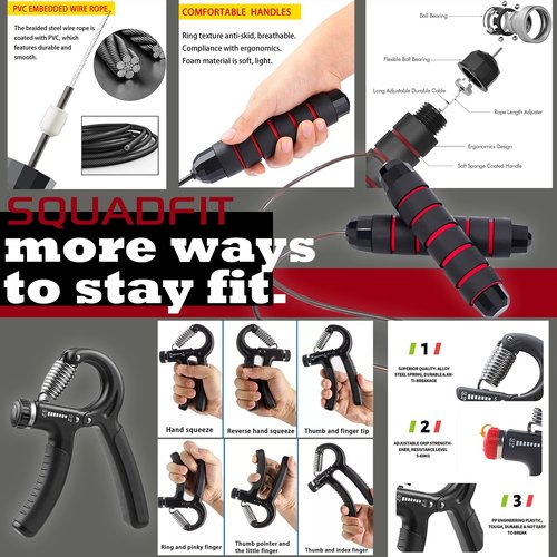 SquadFit Push Up Board & Fitness Kit - Home Gym Set