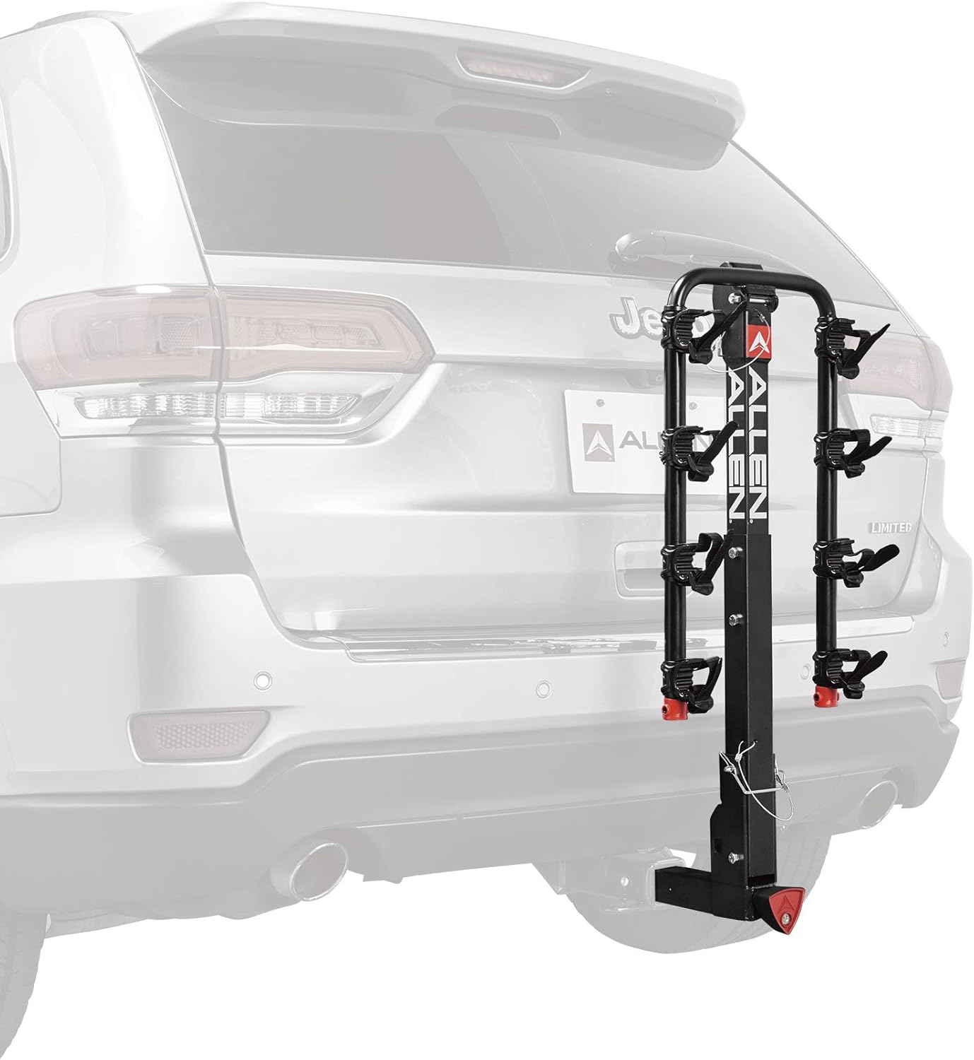 Allen Sports Deluxe Locking Quick Release 4-Bike Carrier for 2 Inch Hitch, Model 542QR, Black