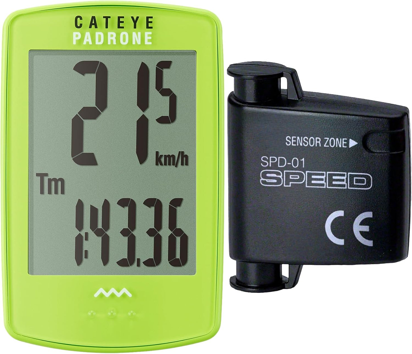 CATEYE Padrone Wireless Bike Computer – Oversized Display Cyclocomputer, Wireless Speedometer & Odometer, FlexTight™ Mount, Auto Start/Stop, Programmable Odometer
