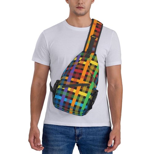 Rainbow Lgbt Gay Pride Sling Backpack, Multipurpose Crossbody Chest Bag Shoulder Bag Travel Hiking Daypack for Men Women