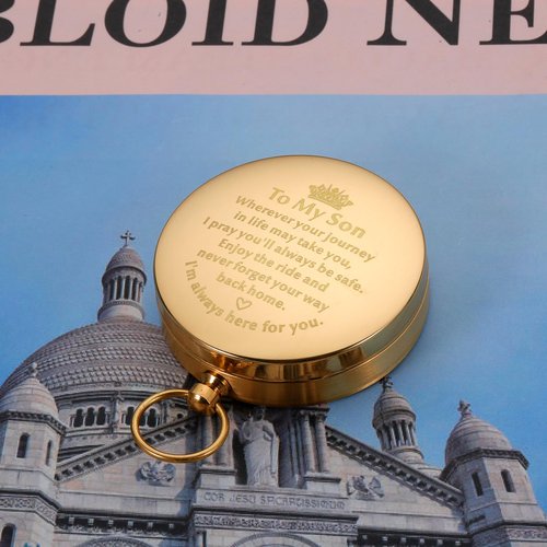 Easter Gifts for Teens Boys 16-18 Compass Gifts for Son to My Son Gift from Mom Dad 21st Birthday Gifts for Teen Boys Pocket Compass for Adult Son Stepson Graduation for Men