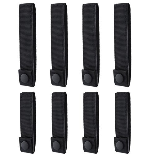PEUTIER 8pcs Straps for MOLLE, Webbing Straps Nylon for MOLLE Attachment Strap Heavy-Duty Snap Elastic Strap Buckle Fastener Molle Panel Connectors for Camping Hiking Backpack Molle Accessories