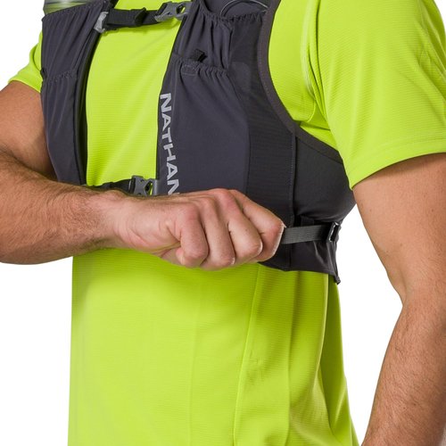 Nathan Hydration Vest for Running - Ultra-Lightweight, Compression-Fitted Running Vest for Men & Women with Power Mesh - Includes 14oz Hydrapak Soft Flask - Pinnacle Featherlite, S-M