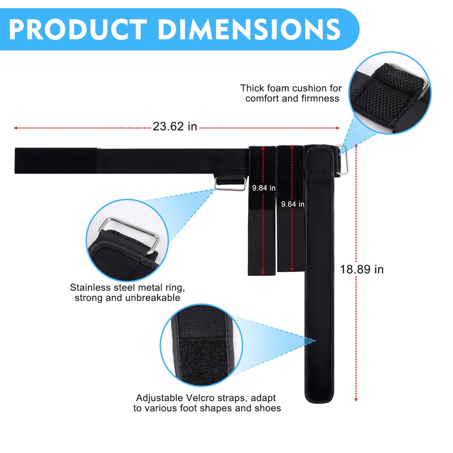 HOMEE Dumbbell Foot Attachment 2PCS,Adjustable Ankle Weights,Monkey Feet Dumbbell Holder,Tibialis Trainer,Ankle Straps for Weight Lifting,Home Gym Equipment for Leg Extensions for Men and Women