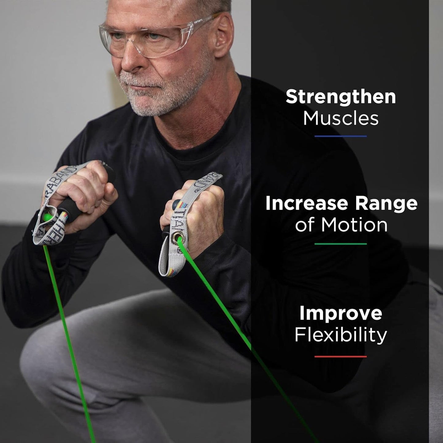 THERABAND Resistance Tubes, Professional Latex Elastic Tubing with Hard Handles For Exercise, Physical Therapy, Lower Pilates, At-Home Workouts, & Rehab, 48 Inch, Green, Heavy, Intermediate Level 1