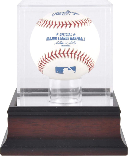 Mounted Memories Antique Mahogany Baseball Display Case