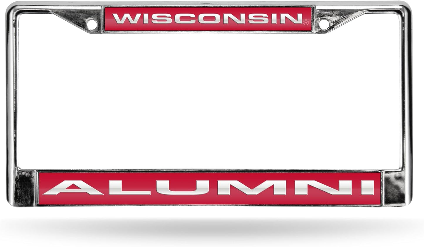 Rico Industries NCAA Unisex-Adult Laser Cut Inlaid Standard Chrome License Plate Frame