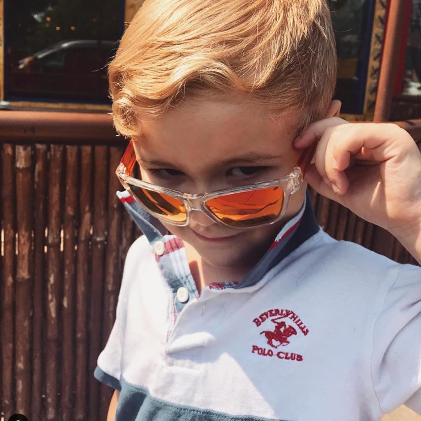Optic Nerve Tag Polarized Kids Sunglasses – Lightweight Shield Frame, UV Protection, Anti-Glare – Unisex Fit