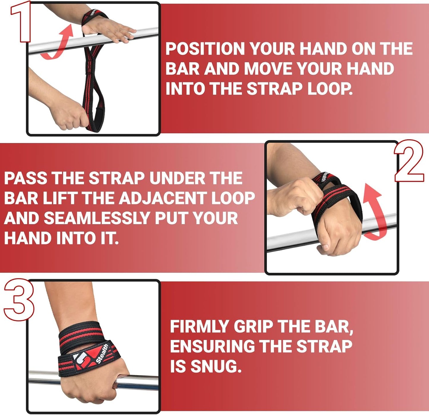 Figure 8 Weight Lifting Straps – Anti-Slip Padded Cuffs for Wrist Support – Premium Nylon Lifting Straps for Deadlifts, Powerlifting, Bodybuilding – Hand Bar Grip Gym Workout Men Women