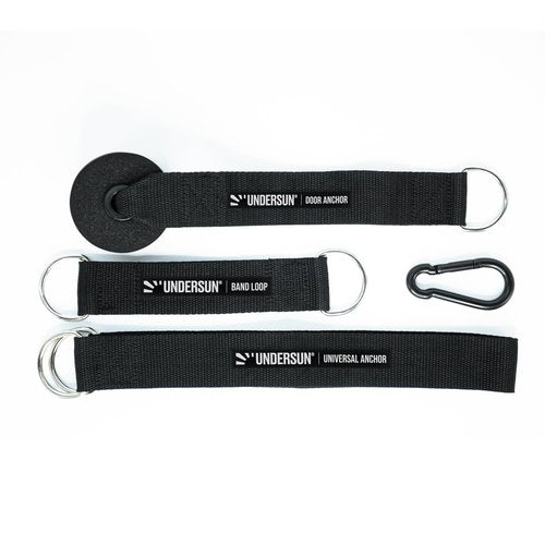 Undersun Fitness Resistance Band Anchoring System | Universal Door Anchor for Exercise Resistance Bands | Heavy Duty Door Anchor Indoor/Outdoor Home Gym| Black