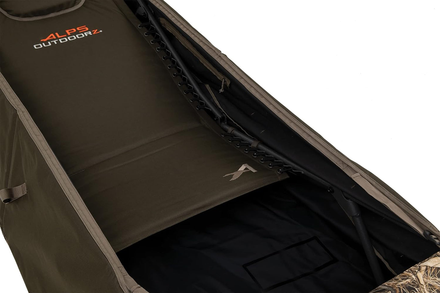 ALPS OutdoorZ Legend Layout Blind - Hunting Blind, Zero-Gravity Chair Design, Waterproof Floor, Mesh Face Screen, Rear Zippered Door, and Backpack Carry Straps with Optional Snow Cover Accessory
