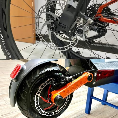 DJC Bike Brake Disc Rotor 2pcs MTB Brake Disc 160mm 180mm with 6 Bolts Road Bike MTB BMX e Scooter Steel Brake Disc iiipro (2pcs red, 180mm)