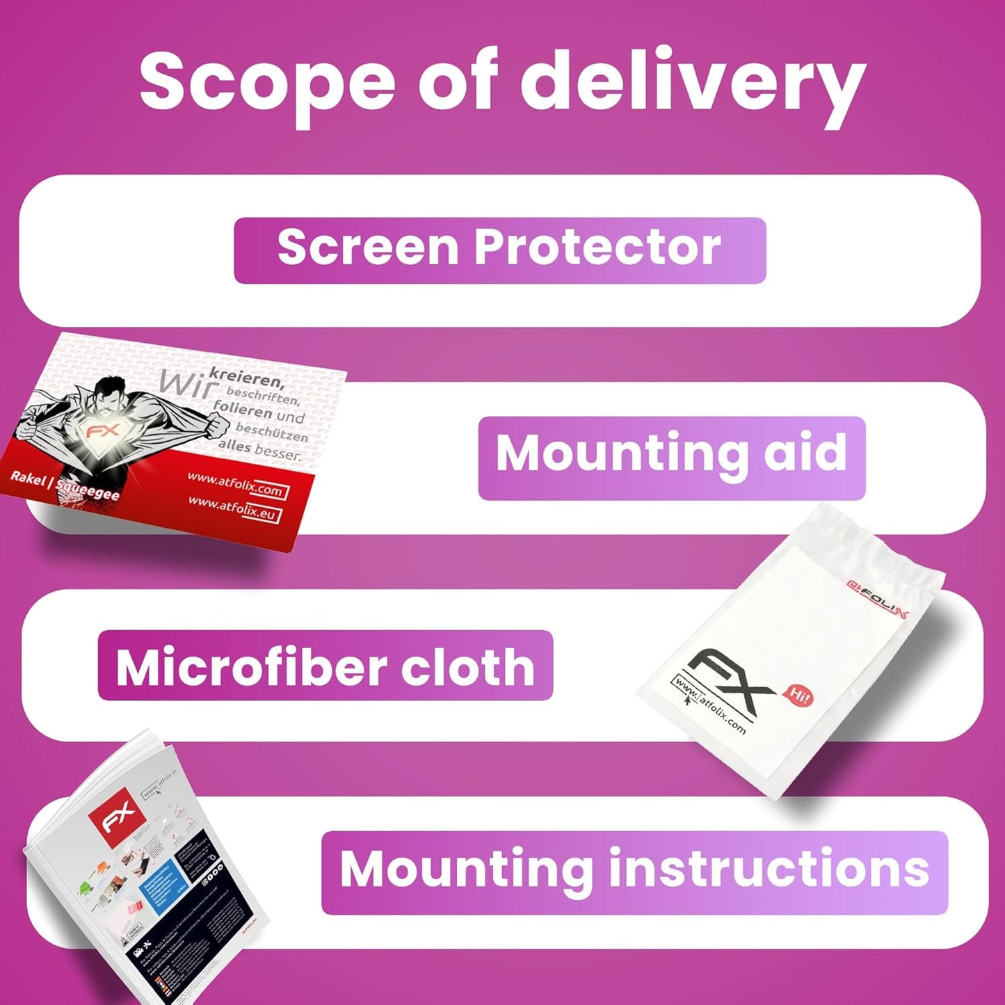 Plastic Glass Protective Film compatible with Grandstream WP825 Glass Protector, 9H Hybrid-Glass FX Screen Protector