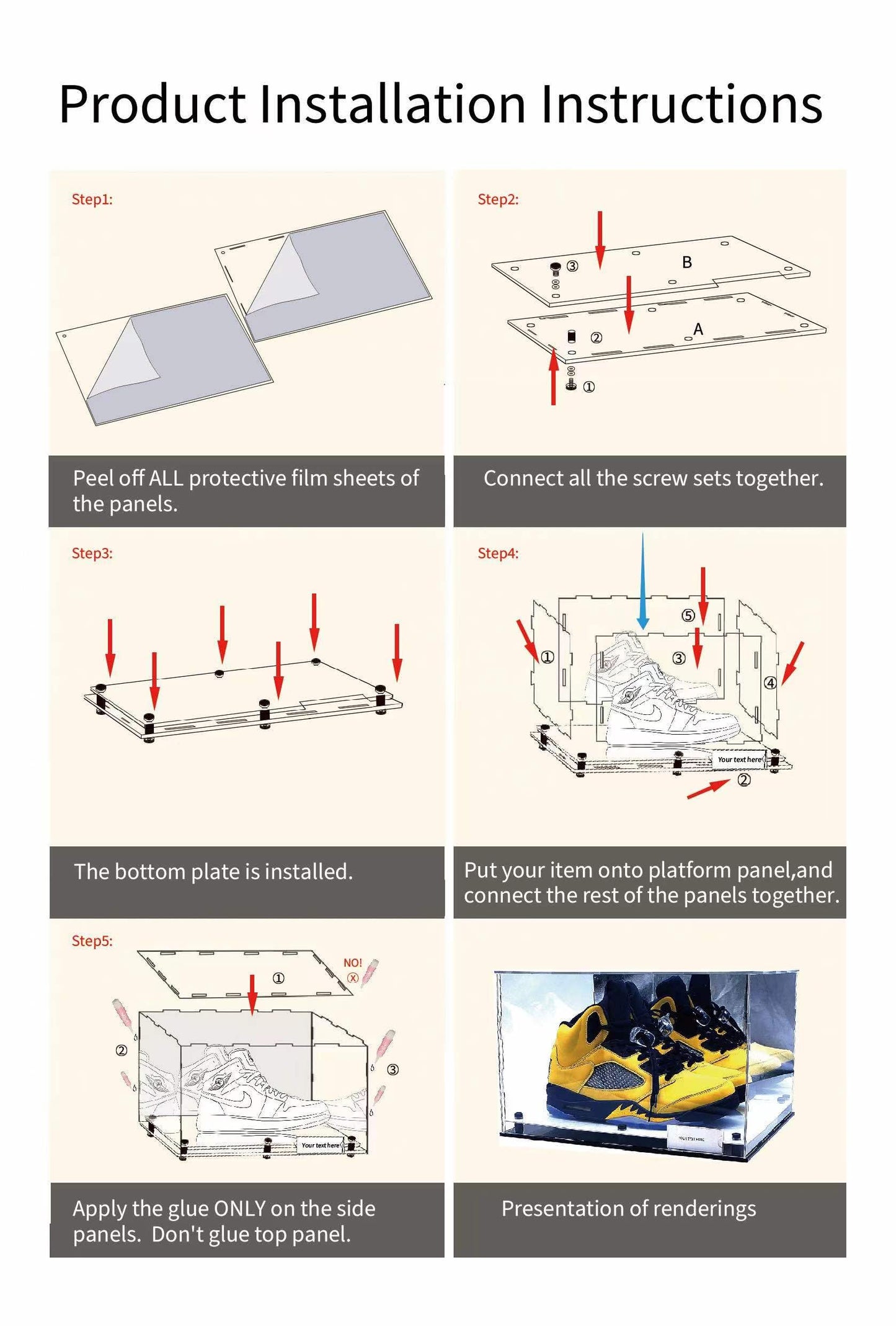Football Helmet Acrylic Display Case Box Camouflage Camo Mirror Shoes Riser Showcase Shoes UV Protection Forest Army Clear 15x12x12