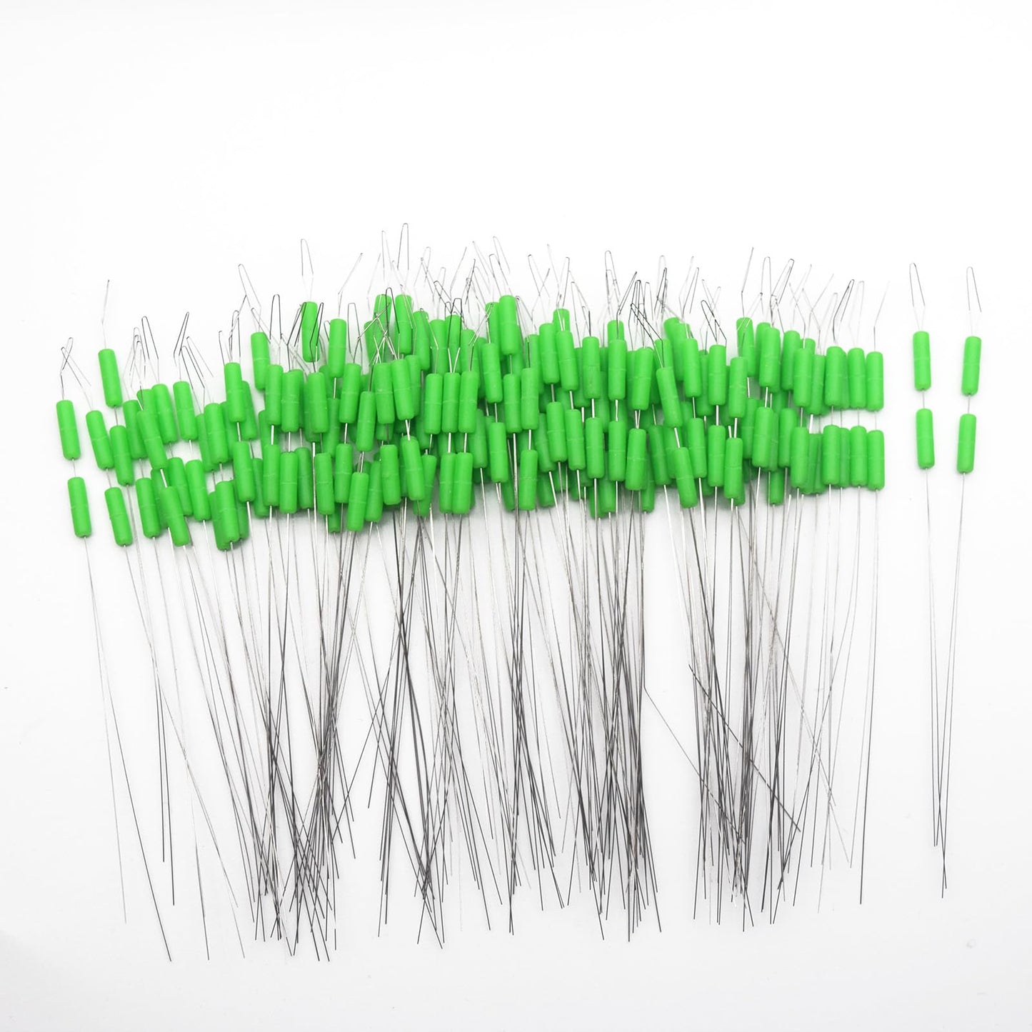 600 Pieces Fishing Bobber Stopper, Float Sinker Stops, Oval Fishing Peg,L M S Float Stop Available (Green-Cylinder, Medium)