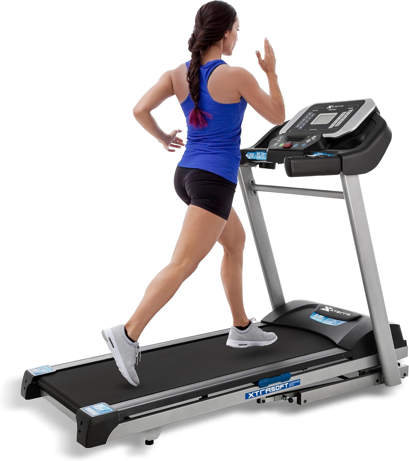 XTERRA Fitness Sport Series Premium Folding Smart Treadmill, Handlebar Speed and Incline Controls, Large XTRASoft Cushioned Running Deck, Built-in FTMS-Enabled Bluetooth with XTERRA+ Fitness App
