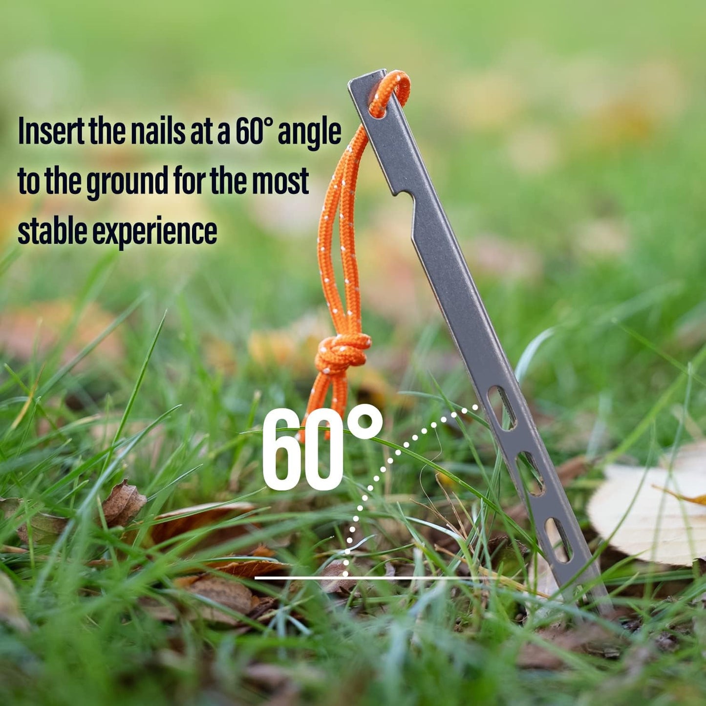 TiTo 6 Pack Titanium Tent Stakes 10X10X160mm V-Shaped Windproof Tent Nail Pegs with Carrying Pouch for Camping, Hiking, Gardening and Canopy (Silver,10X160mm)
