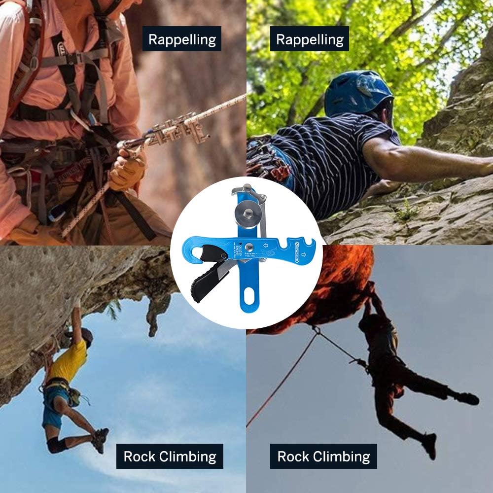 NewDoar Climbing Stop Descender Rappelling Belay for Ropes 10-12mm The Novices for Rescue & Arborist CE Certification