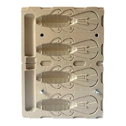 Smedioks Premium Soft Plastiс Mold Lure Making Injection Molds Fishing Lures 2 Cavity Googan Bandito Bug 4''