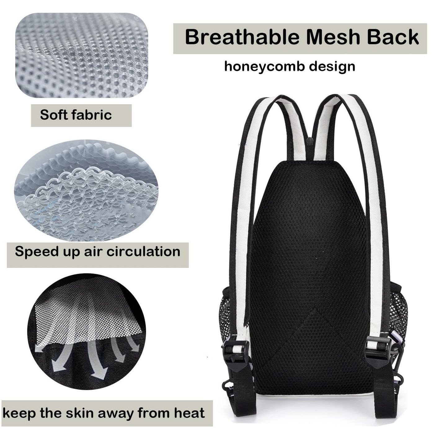 JENAGREEN Cross Body Bag Sling Backpack Bag,Crossbody Bag Chest Bag Casual Daypacks with Belt Waist Pack for Women Man