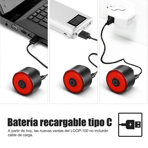 Bike Rear Light with Smart Brake Sensor, Gaciron LOOP-100 Bike Lights for Night Riding, Aluminum Alloy Bicycle Tail Light with Magnetic Mount, 100lm High Brightness Rear Bike Light Rechargeable