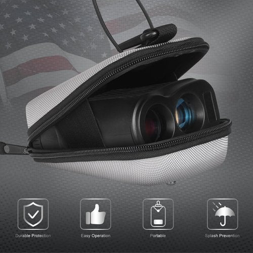 Craftsman Golf Silver Edge Rangefinder Case USA Flag Hard Shell for Gogogo, Tectectec Callaway, Universal Range Finder Carry Bag